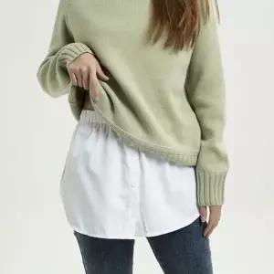 [하프클럽/]이너 페이크소재 클래식 트임밑단 캐주얼셔츠 롱스커트 속옷 밑