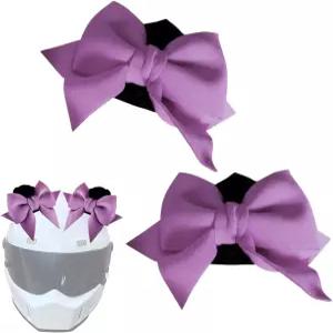 포엘로니 2 PCS 활 헬멧 장식 부드러운 고양이 귀 디자인 액세서리 귀여운 자가 접착 오토바이용 범용 스키