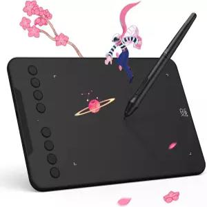 XPPen 업데이트된 데코 미니7 V2 드로잉 태블릿-16384 레벨의 압력 배터리 없는 스타일러스 7 x 4 OSU 패드