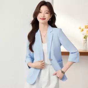 EAMT 봄 여성용 상의 자켓 정장 스몰 쇼트 코트 7부 EUNG1