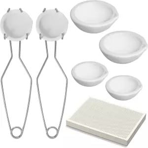 금속 키트용 도가니 9개 집게 2개와 벌집 납땜 보드가 포함된 석영 용융 그릇 6개 100g 및 250g 보석 금은
