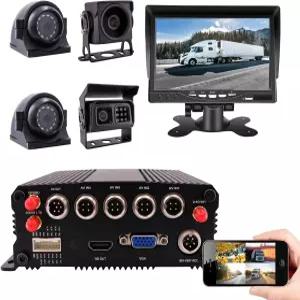 JOINO 4채널 WiFi GPS 4G LTE 셀룰러 080P 차량 버스 DVR 비디오 키트 원격 보기 APP/Web 4 측면 후방 IP68
