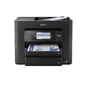 Epson Workforce Pro WF-4830 무선 올인원 프린터, 자동 양면 인쇄 사본, 스캔/팩스, 50페이지 ADF, 500매 용지 용량, 4.3인치 컬러 터치스크린, Alexa - Black과 함께 작동합니다