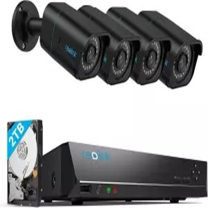 OLINK 4K 카메라 시스템 차량 감지 기능이 있는 4pcs H265 PoE 247 녹화를 위한 8MP/4K 8CH NVR 2TB HDD