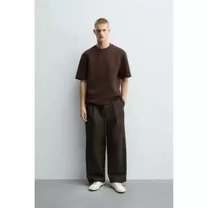 ZARA 테크니컬 릴렉스 핏 스웨트셔츠 - 다크 브라운