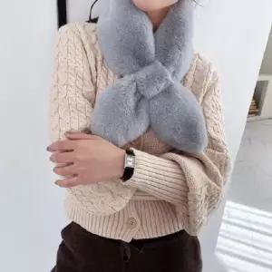 WL 별별창고)G 쁘띠 페이크퍼 머플러 겨울 목도리 밍크목도리 밍크퍼목도리 인조털목도리