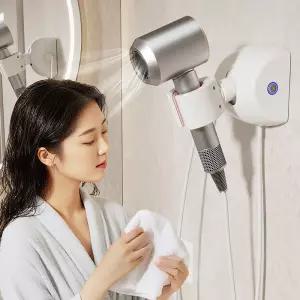 자동 드라이어 회전 핸즈프리 거치대 무타공 욕실 스탠드 헤어케어 홀더