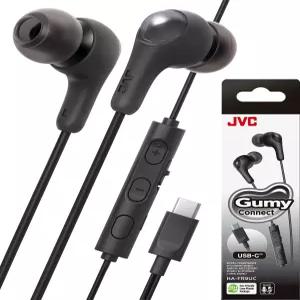 JVC 구미 커넥트 USB-C 유선 이어버드 헤드폰 비디오 및 게임용 지연 시간 없음 내장 DAC로 소음을 줄이고