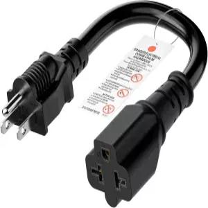 짧은 15A에서 20A 어댑터 케이블 5-15P에서 5-15R 5-20R 6-15R 6-20R 4-in-1 12AWG 15암페어 가정용 AC