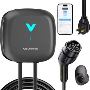VDLPOWEREU 레벨 2 EV 충전기 48A/11.5KW 벽형 실내/외 차량 충전소 NEMA 14-50 플러그 포함 24피트 J1772