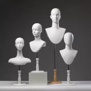 흉상 마네킹 두상 디스플레이 모형 가발 쥬얼리 진열용 헤드 모델 여성용
