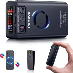 128GB 마그네틱 디지털 음성 녹음기 45일 연속 녹음 비밀번호 클립 금속 하우징이 있는 활성 오디오 회의