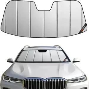 니우스 BMW X5 (G05) 2092023 X7 (G07) 2092022 알피나 XB7 그레이 가죽 마감용 윈드실드 선쉐이드