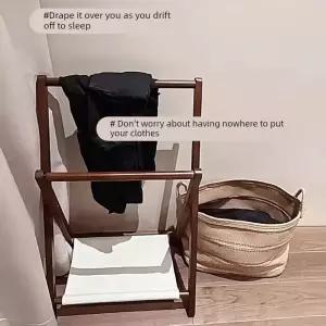 접이식 행거 옷정리 갈색 미니행거 원룸 50cm 스탠드
