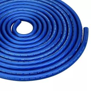 Conext Link 20 FT 1/0 AWG 0 GA 풀 게이지 배터리 전원 케이블 접지선 프로스트 블루 OFC 구리