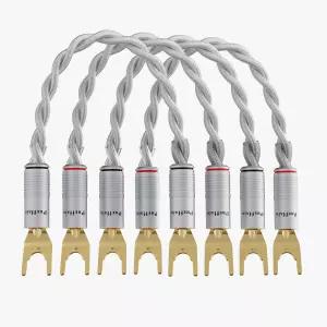 프리페어 점퍼 케이블 5N OCC 은도금 도체 15AWG 브리지와 스피커 터미널 서브우퍼 턴테이블 AMP DAC용
