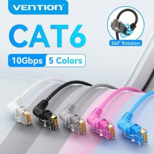 pc 라우터용 슬림 네트워킹 회전 케이블 이더넷 케이블 인터넷 10gbps 90 360 rj45 코드 cat6a