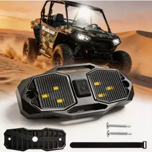 OWBEAM UTV 돔 라이트 스위치 초밝은 2V 실내 LED 스트랩 및 패드 방수 알루미늄 롤 바 폴라리스 RZR 캔암