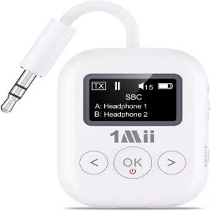 TV 홈 오디오 디스플레이 화면용 i Bluetooth 53 송신기 수신기 폰 2개용 35mm AUX 어댑터 스테레오용 aptX