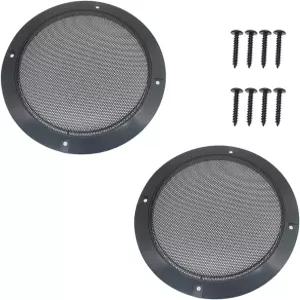 OZXNO 2개 3인치 메탈 메시 스피커 그릴 가정용 오디오 자동차 장착 나사 포함 서브우퍼 보호 케이스 블랙