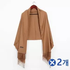 TBZ 겨울코디 베이직 머플러목도리-브라운x2개 여자선물 커플머플러 데일리코디
