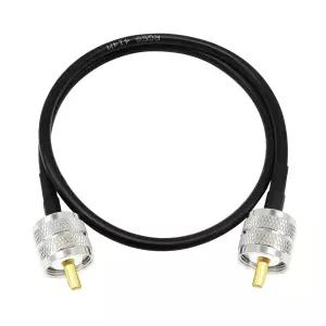 라이도시 RG58 동축 케이블 2피트 솔리드 구리 UHF 남성 PL-259에서 저손실 SWR 미터용 CB 라디오 안테나