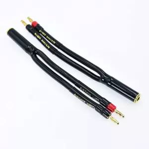 2팩 12awg 6.35mm 1/4인치 단일 듀얼 2 플러그 암컷에서 바나나 수컷으로 스피커 어댑터 변환 케이블 코드