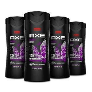 AXE 바디 워시 카운트 12시간 상쾌한 페퍼 16 향으로 바삭한 식물성 보습제 남성용 블랙