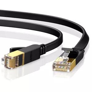 Cat 7 이더넷 케이블 0Gbps 고속 00 순수 구리선 및 금도금 커넥터가 있는 3FT 평면 디자인 게이밍 4/3 PC