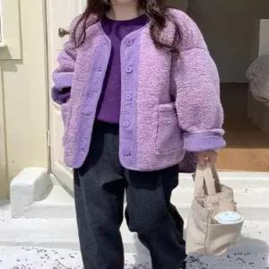 엘럽 여사친 모피 코트 라운드넥 램스울 원템1
