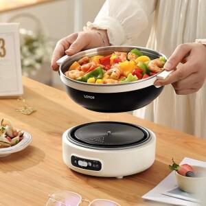 1.2L 전기 접이식 요리 냄비 휴대용 멀티쿠커 500W 밥솥 그릇 포함
