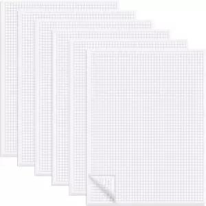 zmycpack 6팩 8.5 X11 그래프 용지 패드 그리드 필기 드로잉 엔지니어링 제도용 메모 스크래치 50매 양면