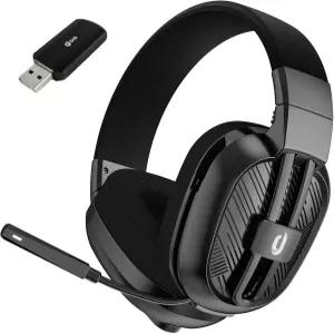 PC PS5 마이크가 있는 Jeeco 2.4GHz 무선 게이밍 헤드셋 노트북 모바일 맥 스테레오 사운드용 노이즈