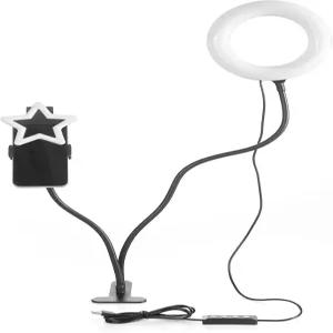3가지 디밍 가능한 화이트 라이트 모드와 클립이 장착된 어반 라이프스타일 LED 링 키트 USB-코드 및