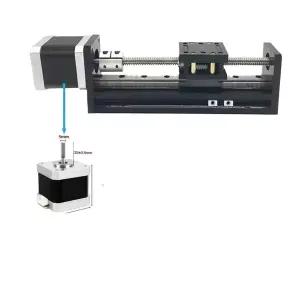 7 전동 선형 레일 스테 구동 키트 T형 NI 슬라이딩 테이블 모터 CNC 축 라우터 액추에이터 042Nm 슬라이드