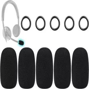 SOULWIT 5Pcs Plantronics 오디오/블랙와이어/E-ncorepro/Rig/보이저 시리즈 헤드폰용 보호 마이크 폼 커버