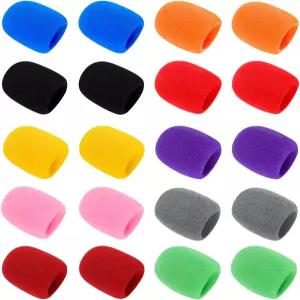 20PCS 마이크 커버 컬러풀 윈드스크린 폼 대부분의 휴대용 위한 재사용 가능한 필터