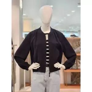 [NS홈쇼핑][SI][26S/S]백 핀턱 시보리 크롭 블루종 점퍼 (SCMAD21390)[35892993]