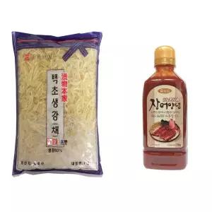 움트리 장어양념 590g + 토호식품 백초생강채 1.3kg 장어용 초절임 생강채와 장어양념소스 세트