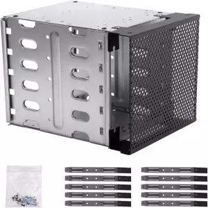 하쿠나 하드 드라이브 랙 5X3.5인치 SATA SAS HDD 케이지 어댑터 브래킷 내부 장착 드라이버 트레이 컴퓨터