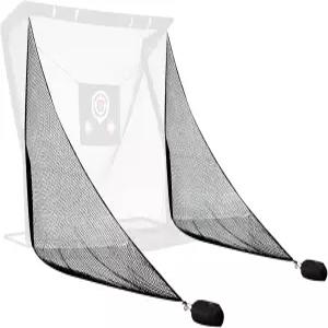오보키들리야모르 2PCS 섕크 네트 골프 두 개의 샌드백+골프 스크린 그로밋 로프 타격 프레임 시뮬레이터
