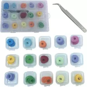 투오렌 플루트 패드 종이 심 수리 키트 300개 세탁기 9x7mm 핀셋 도구 보관함 피콜로 유지보수