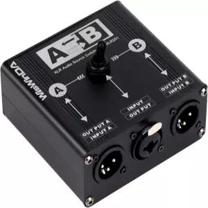 WisWindDa Pro XLR 패시브 A/B 스위치 박스 리버서블 작동 디자인 밸런스 오디오 컨버터 2채널 하이파이