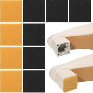 10개 하이힐 패치 고무 부츠 힐 교체 사각 밑창 수리 팁 미끄럼 방지 보호대 6 x 0.35CM