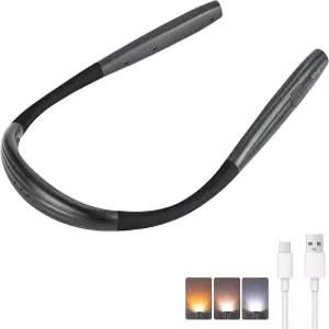 SingHong LED 목책 라이트 리딩 램프 USB 충전식 가벼운 무게 핸즈프리 3가지 밝기 80시간 지속 침대에서