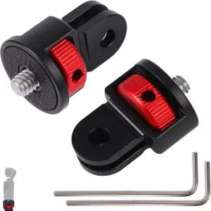 페니튜에 2pcs 삼각대 마운트 어댑터 Insta360 X3 및 기타 표준 1/4인치 액세서리용 360 조정 1/4-20 나사