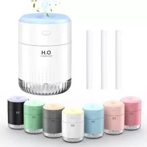 SZO 휴대용 미니 가습기 침실 사무실 여행 책상용 500ML USB 개인용 쿨 미스트 2가지 모드와 자동 차단
