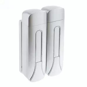 벽걸이 디스펜서 듀얼 300ml 실버 수영장 샴푸 목욕탕 더블