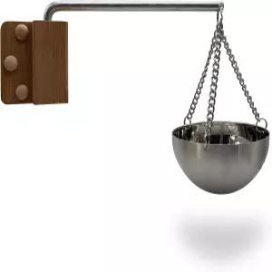스윙 암 및 나사 커버가 있는 HSE 시더 사우나 아로마테라피 볼 오일 컵 홀더 레드