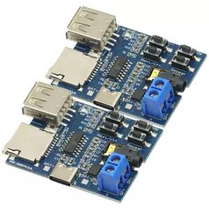2PCS 타입C USB TF 카드 U 디스크 MP3 포맷 디코더 보드 모듈 디코딩 오디오 플레이어 3755V
